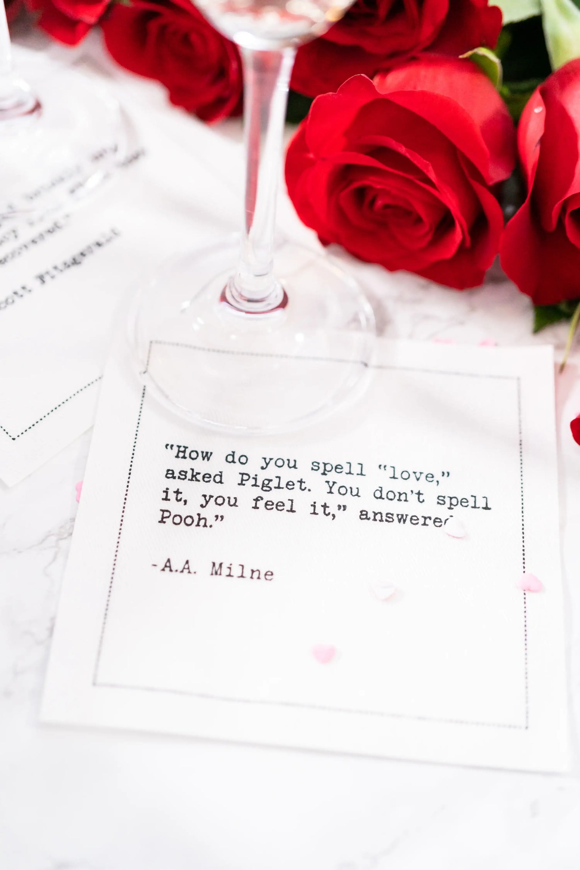 Five Star Napkins White Cotton Cocktail Napkins, multiple white square cocktail napkins with roses, 100% Organic Cotton, 4.5" x 4.5", Single Use, 50 Units Per Pack with 25 Unique Love Quotes