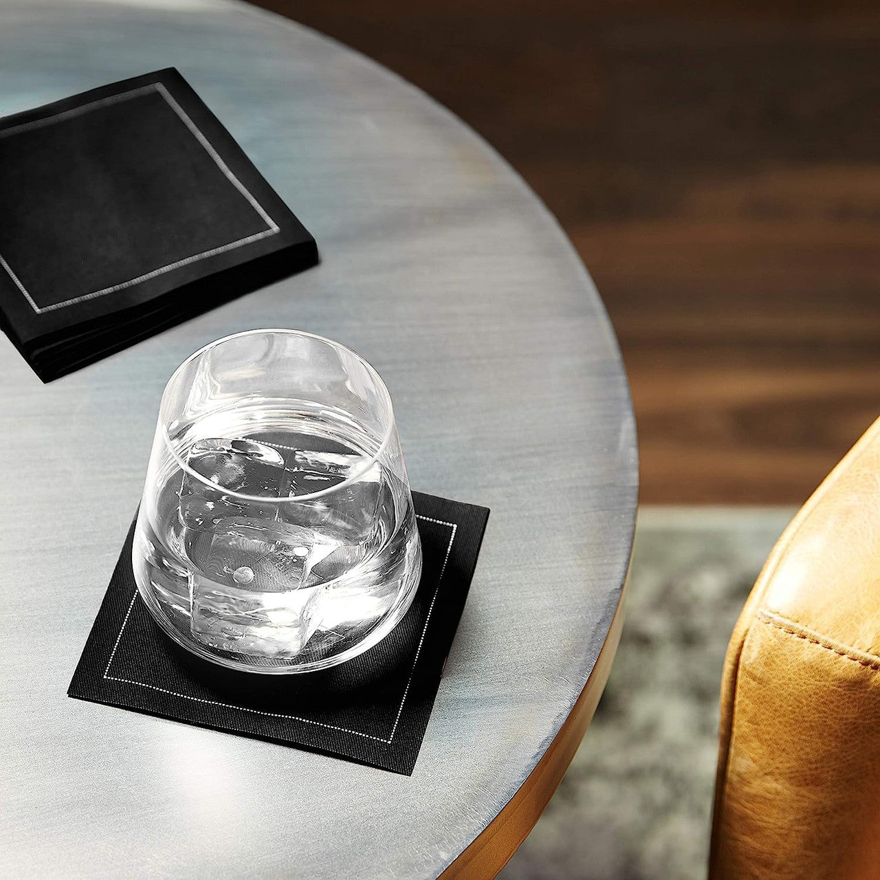 Cotton Cocktail Napkin - Black