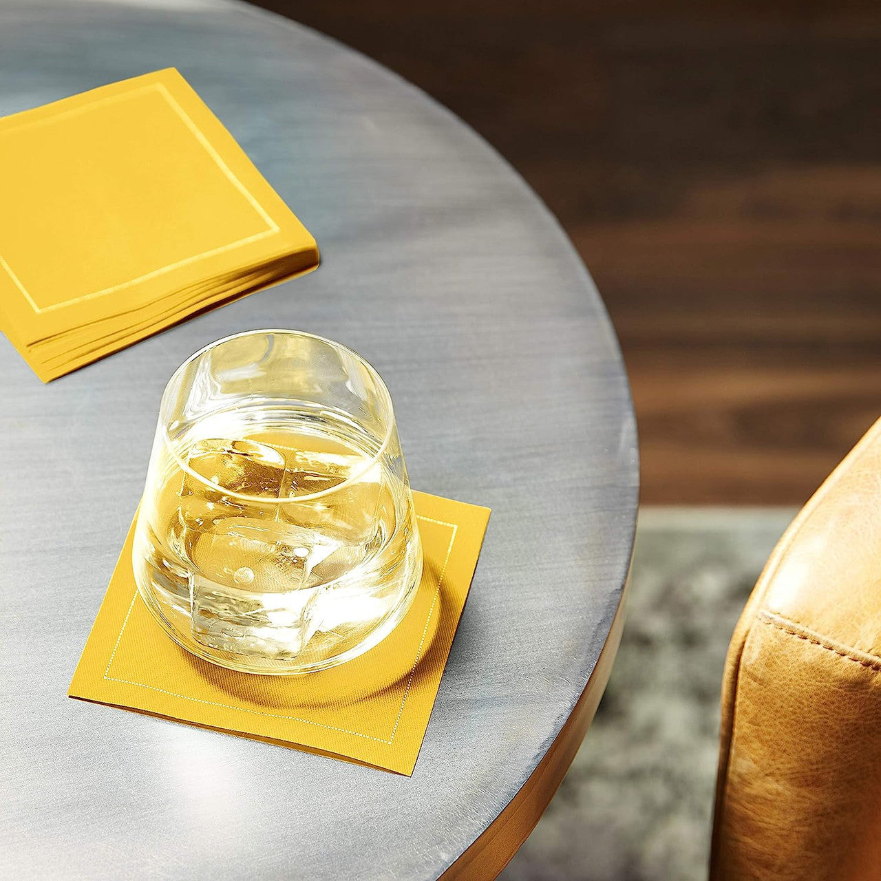 Cotton Cocktail Napkin - Citron