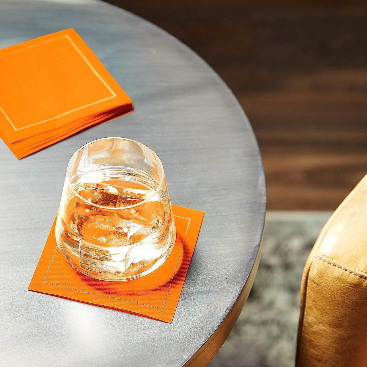 Cotton Cocktail Napkin - Persimmon