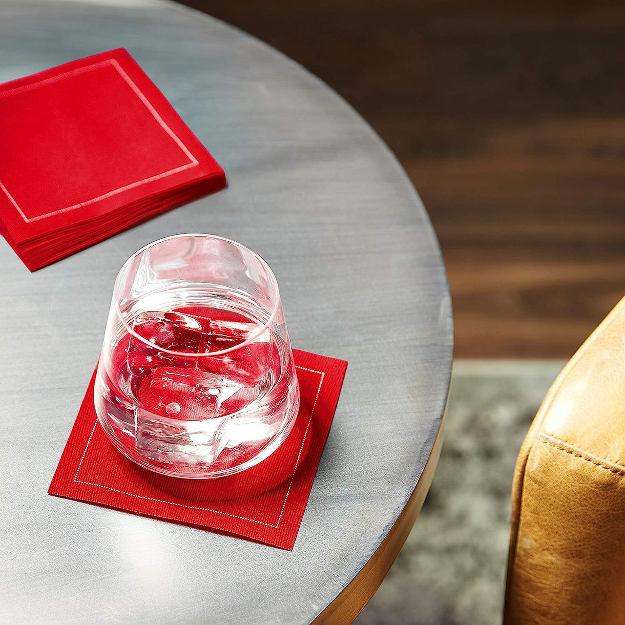 Cotton Cocktail Napkin - Red