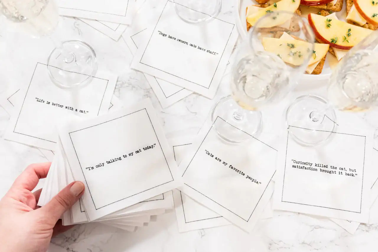 Cat Quotes Napkins - Five Star Napkins