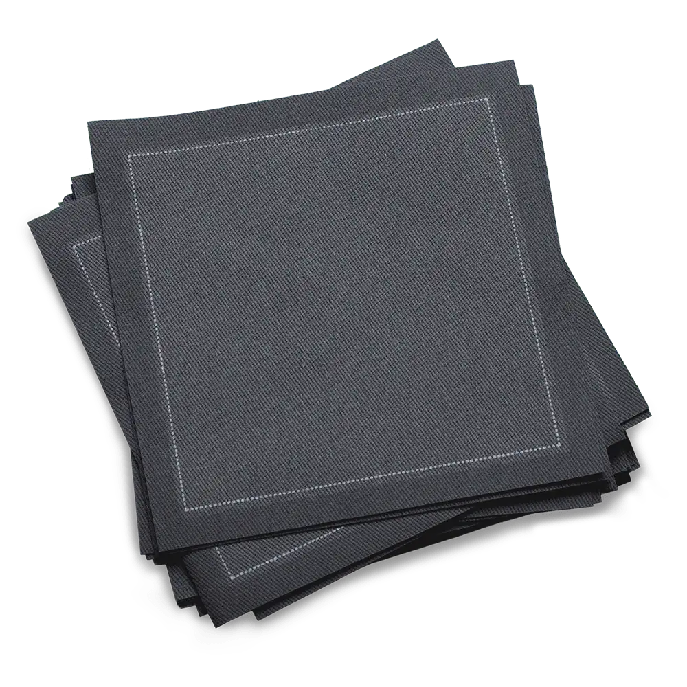 Cotton Cocktail Napkins - Anthracite Grey