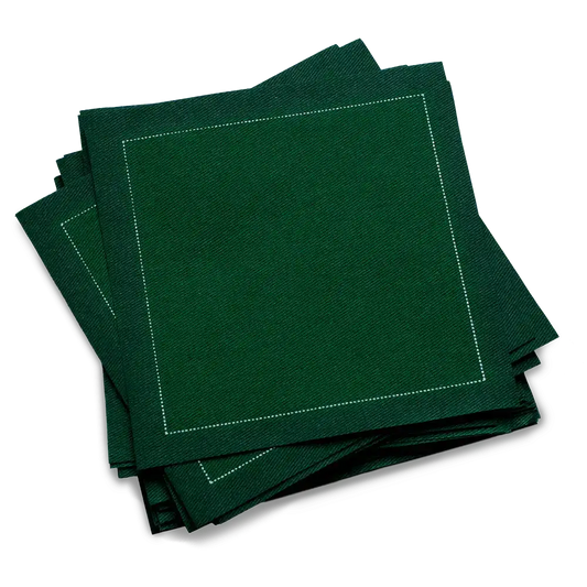 Cotton Cocktail Napkins - British Racing Green - Five Star Napkins