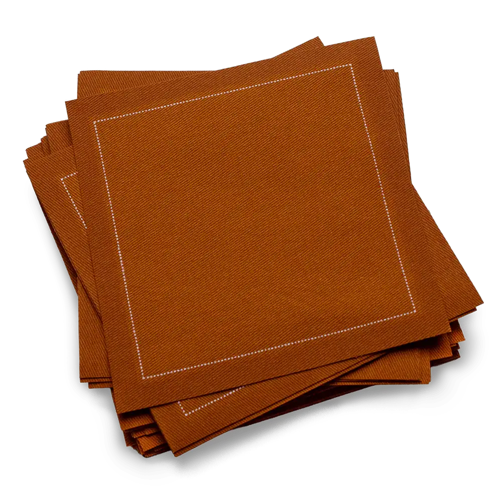 Cotton Cocktail Napkins - Caramel