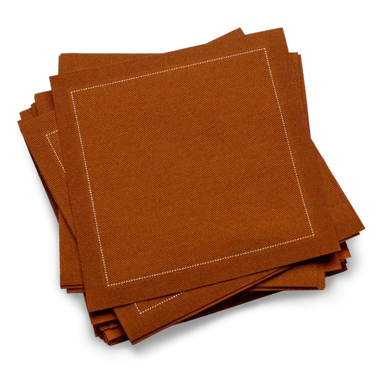 Cotton Cocktail Napkins - Caramel - Five Star Napkins