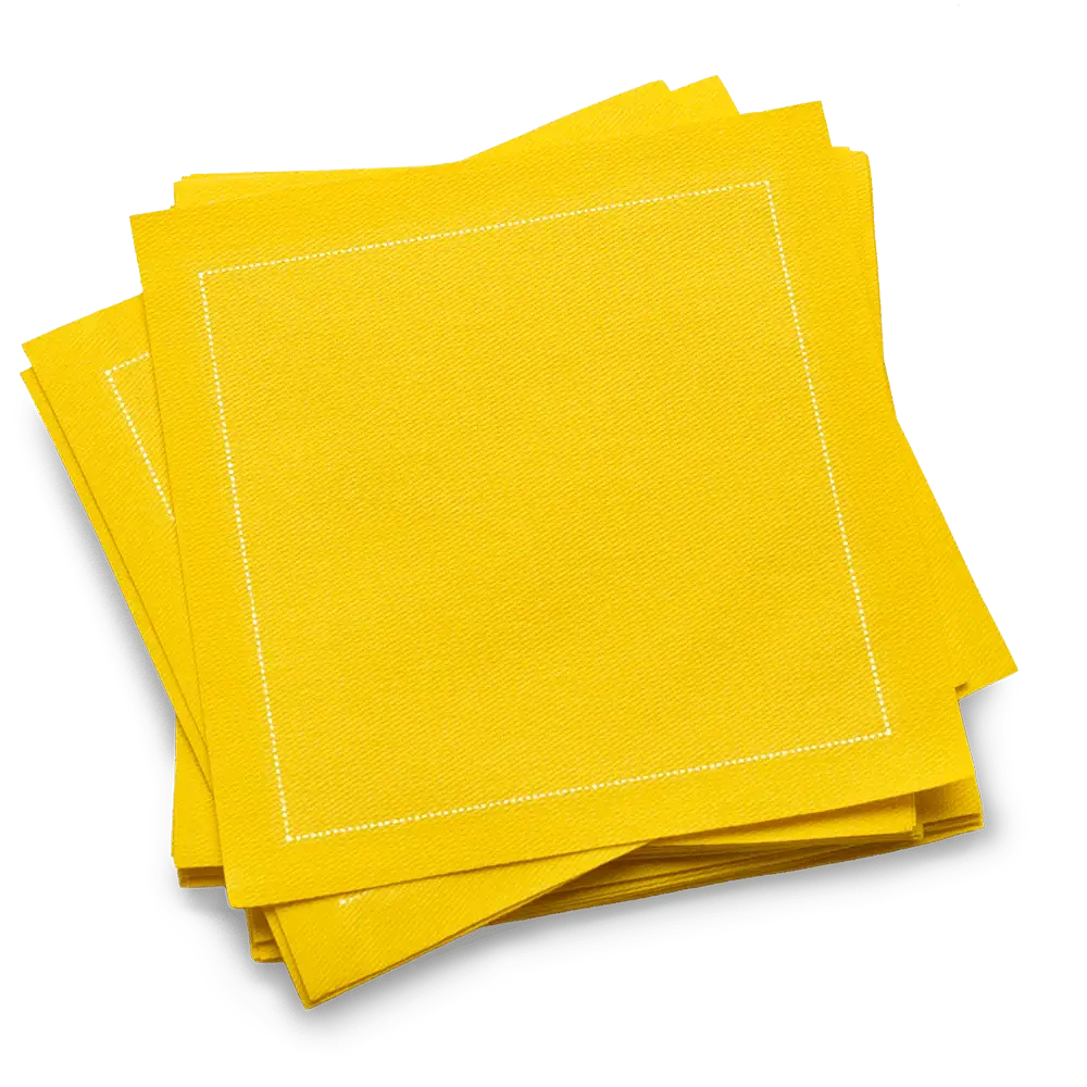 Cotton Cocktail Napkins - Citron
