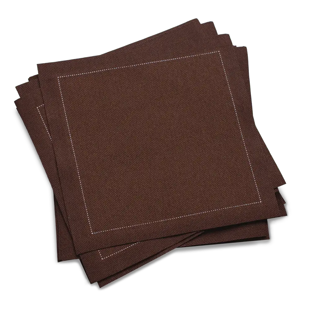 Cotton Cocktail Napkins - Friar Brown