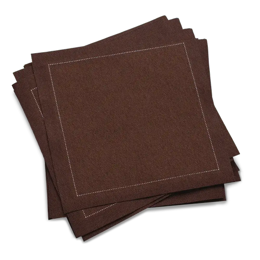 Cotton Cocktail Napkins - Friar Brown - Five Star Napkins
