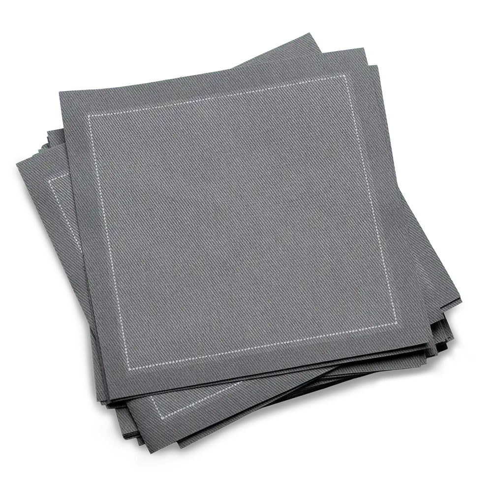 Cotton Cocktail Napkins - Grey