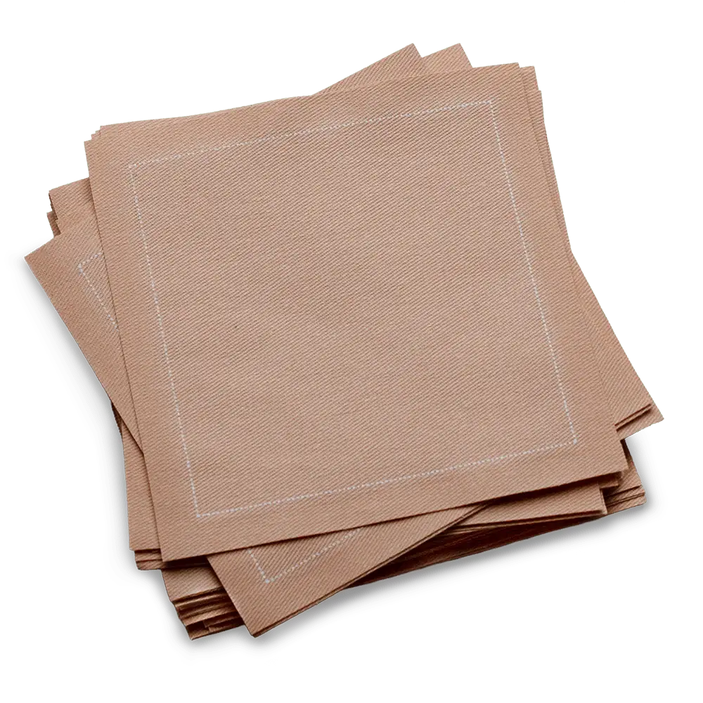 Cotton Cocktail Napkins - Nude