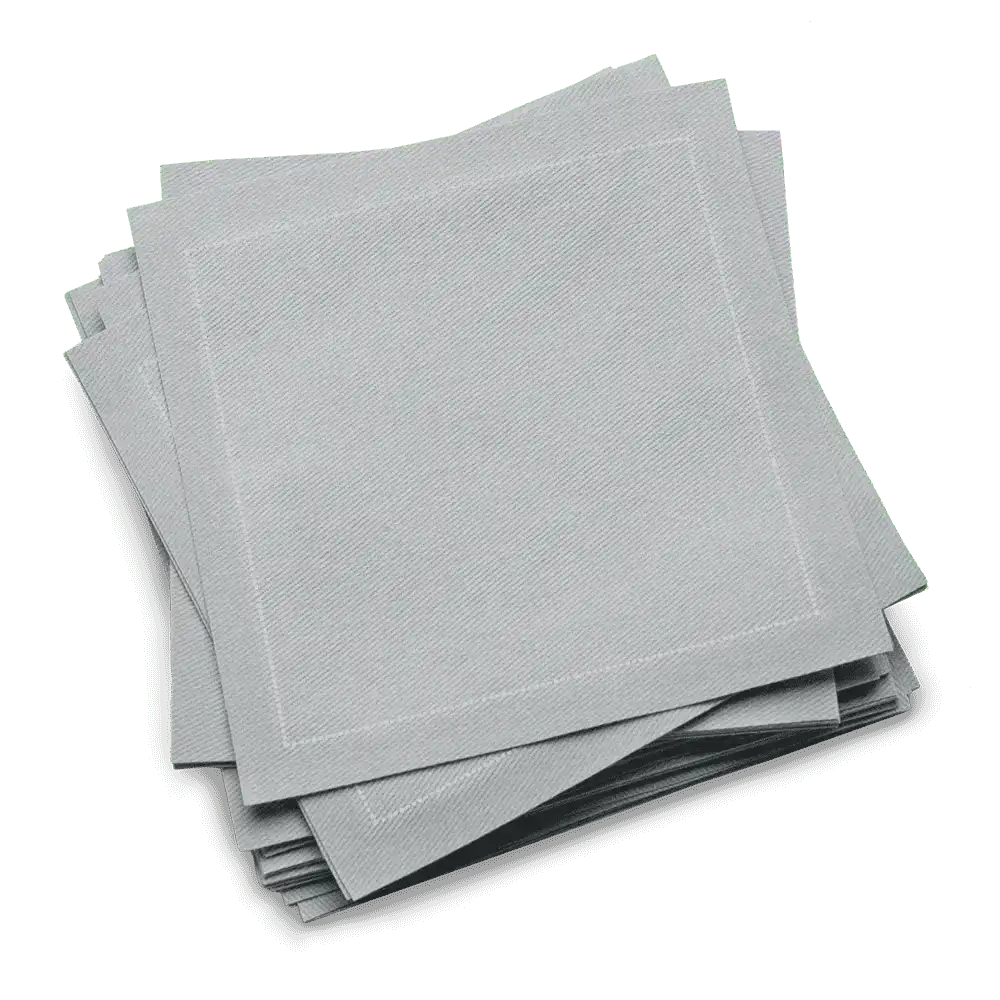 Cotton Cocktail Napkins - Pearl Grey