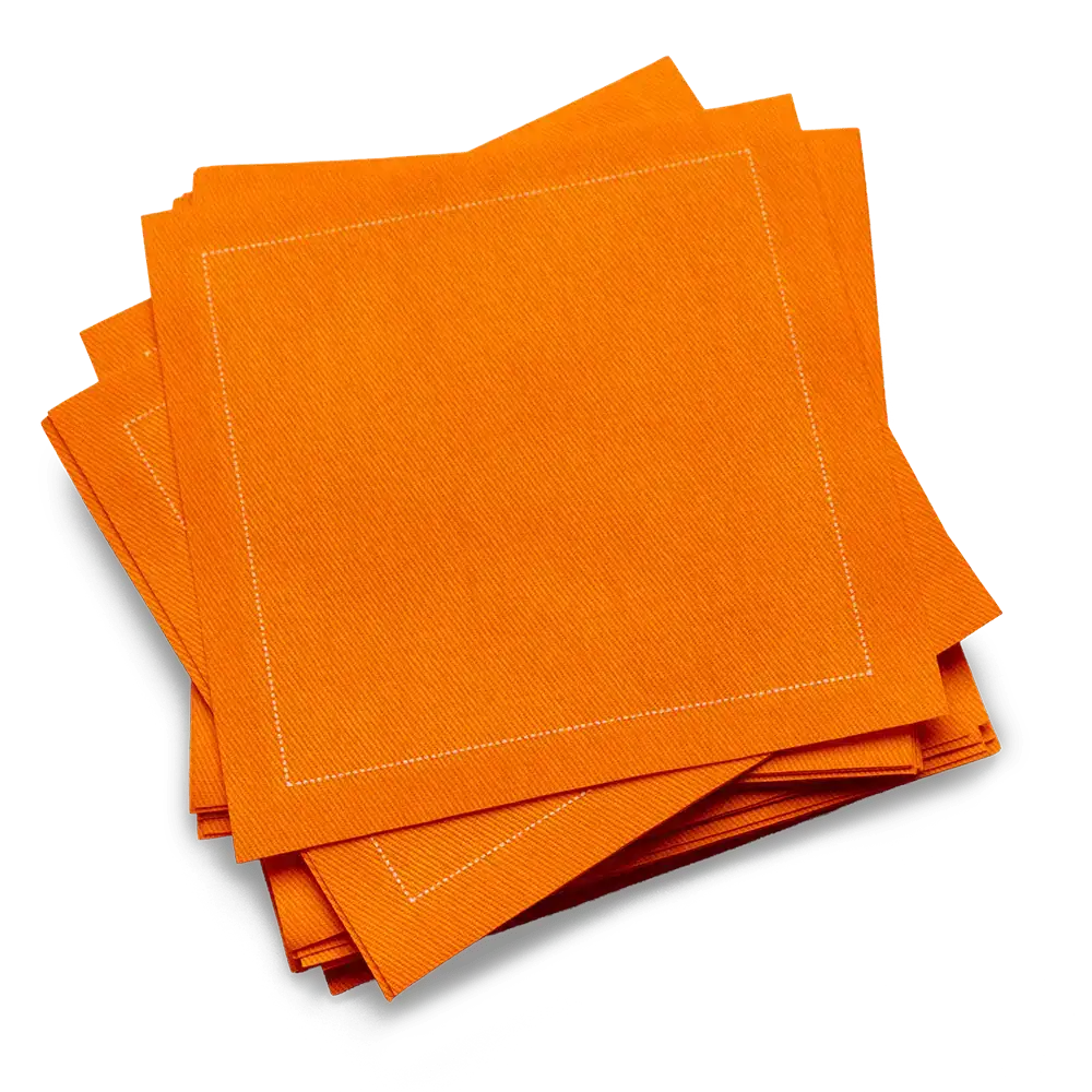 Cotton Cocktail Napkins - Persimmon