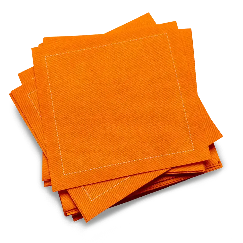 Cotton Cocktail Napkins - Persimmon - Five Star Napkins