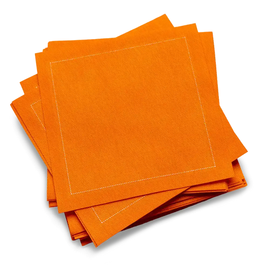 Cotton Cocktail Napkins - Persimmon - Five Star Napkins