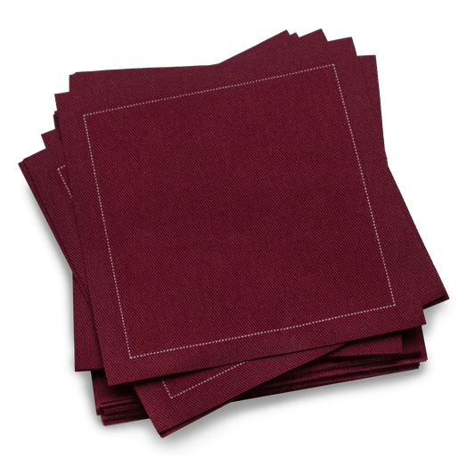 Cotton Cocktail Napkin - Pomegranate - Five Star Napkins