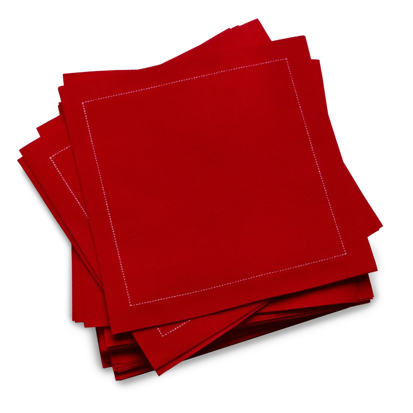 Cotton Cocktail Napkins - Red - Five Star Napkins