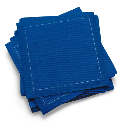 Cotton Cocktail Napkins - Royal Blue - Five Star Napkins