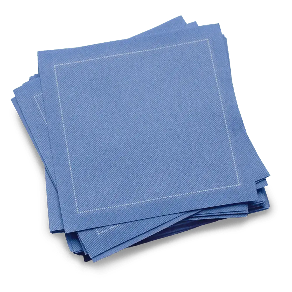 Cotton Cocktail Napkins - Sea Blue