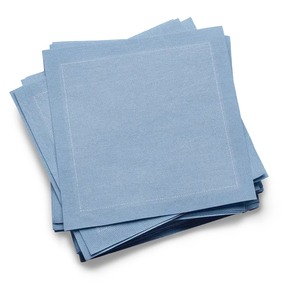 Cotton Cocktail Napkins - Sky Blue