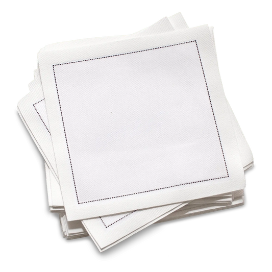 Cotton Cocktail Napkins - White - Five Star Napkins