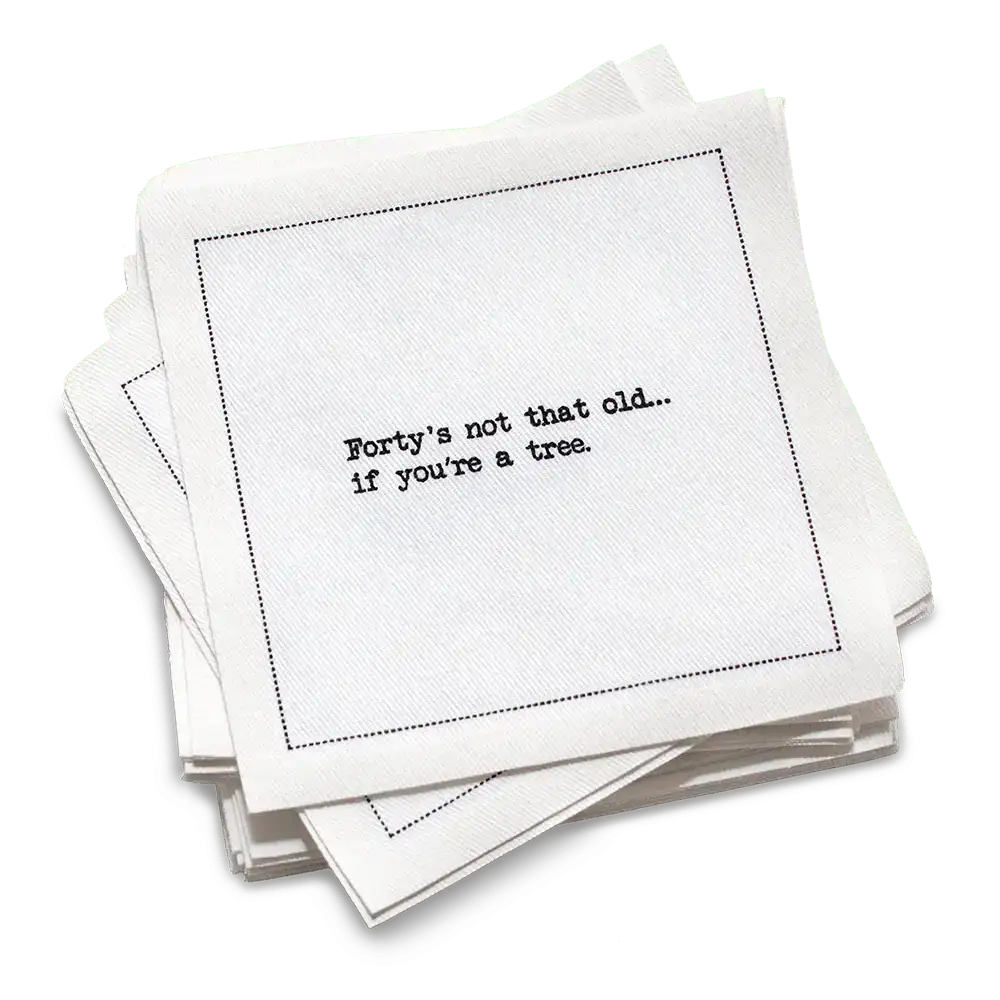 40th Birthday Quotes Napkins