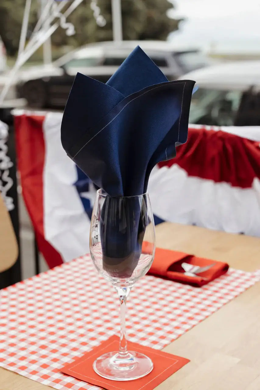 Midnight Blue Cotton Dinner Napkins - Case - Five Star Napkins