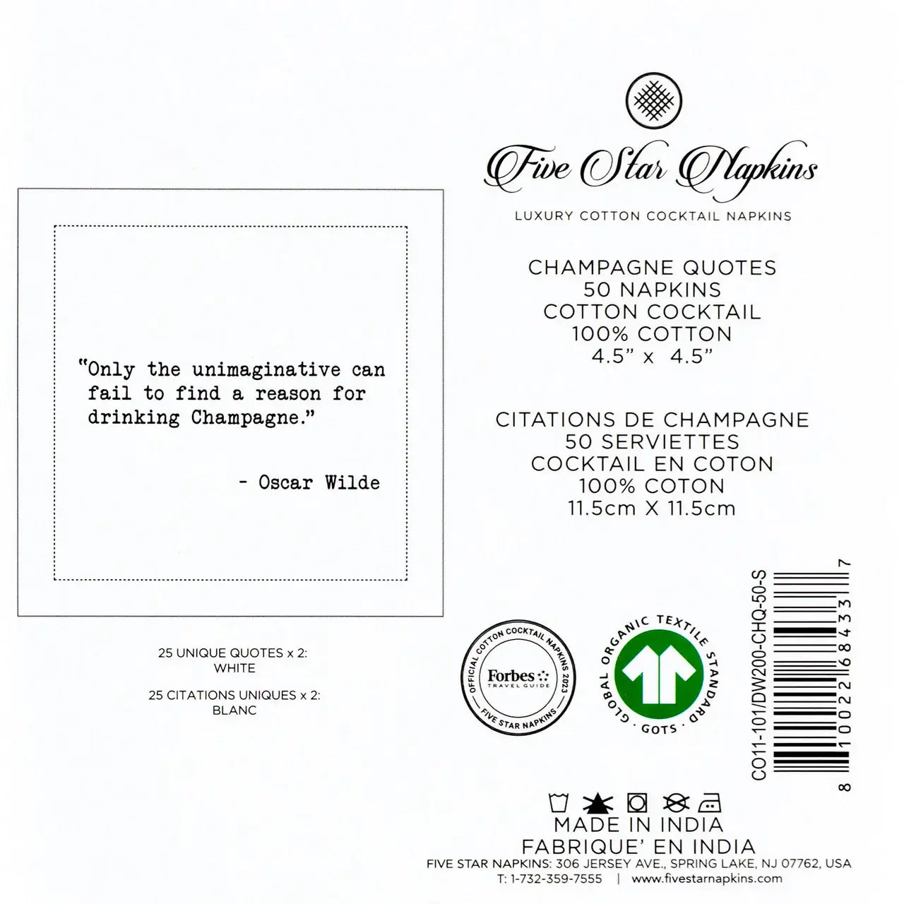Champagne Drinking Quotes Napkins - Case - Five Star Napkins