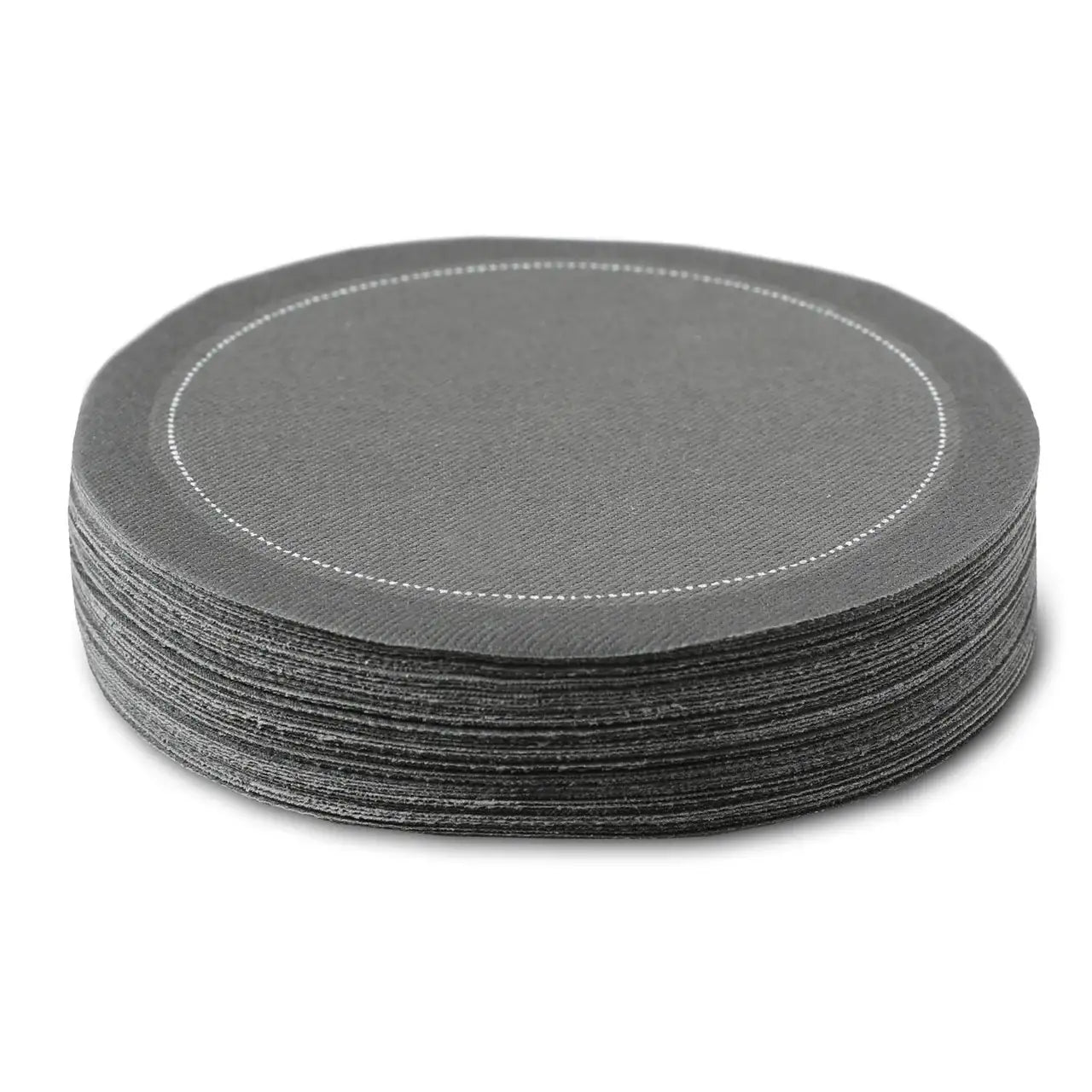4" Round Cocktail Napkins - Anthricite - Five Star Napkins