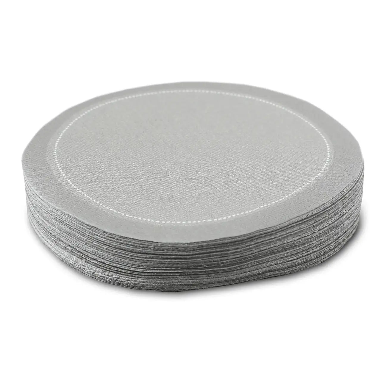 4" Round Cocktail Napkins - Grey - Five Star Napkins
