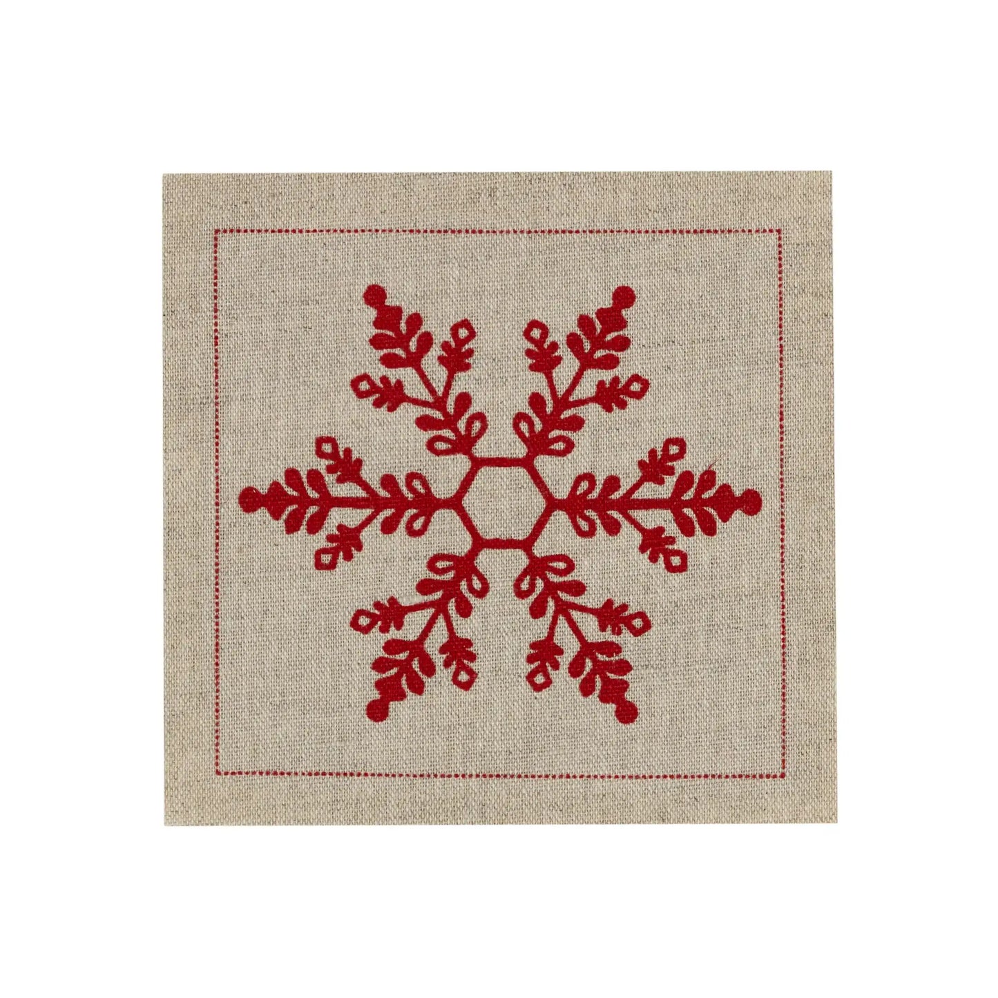 Natural Snowflake Cocktail Napkins - Case - Five Star Napkins