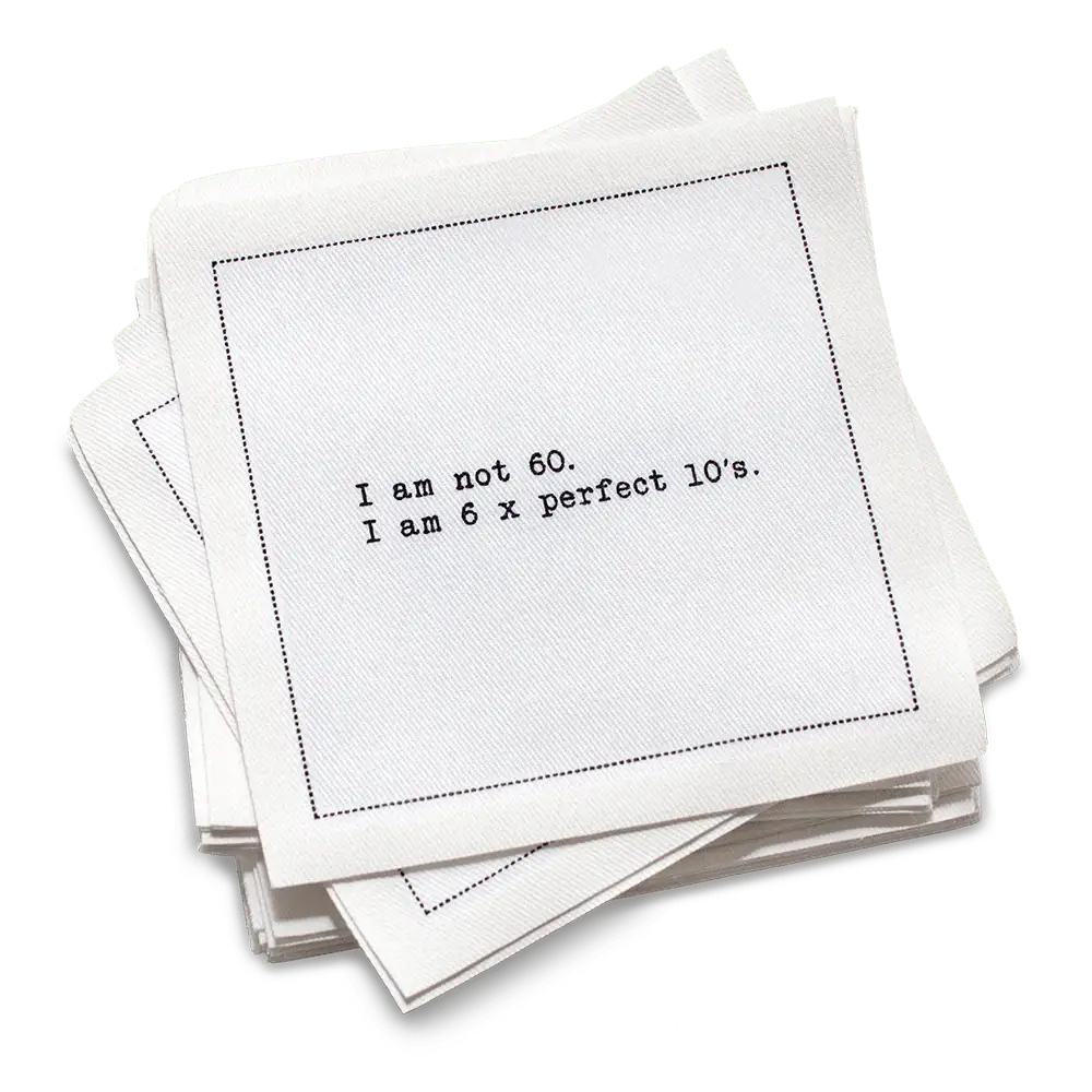60th Birthday Quotes Napkins