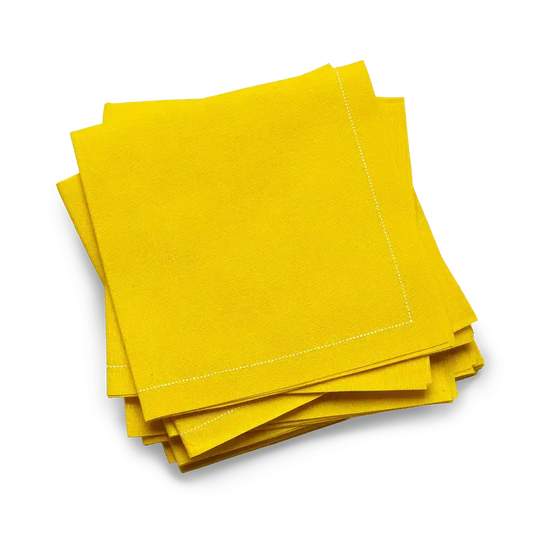 Citron 1/4 Fold Cocktail Napkins - Five Star Napkins