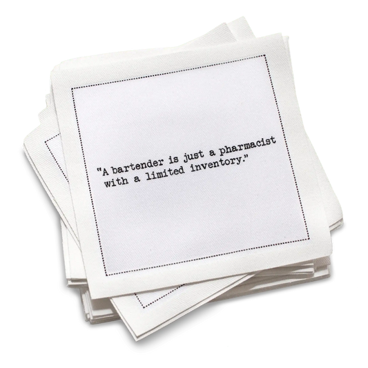 🎁 Bartenders Wisdom Quotes Napkins (100% off) - Five Star Napkins