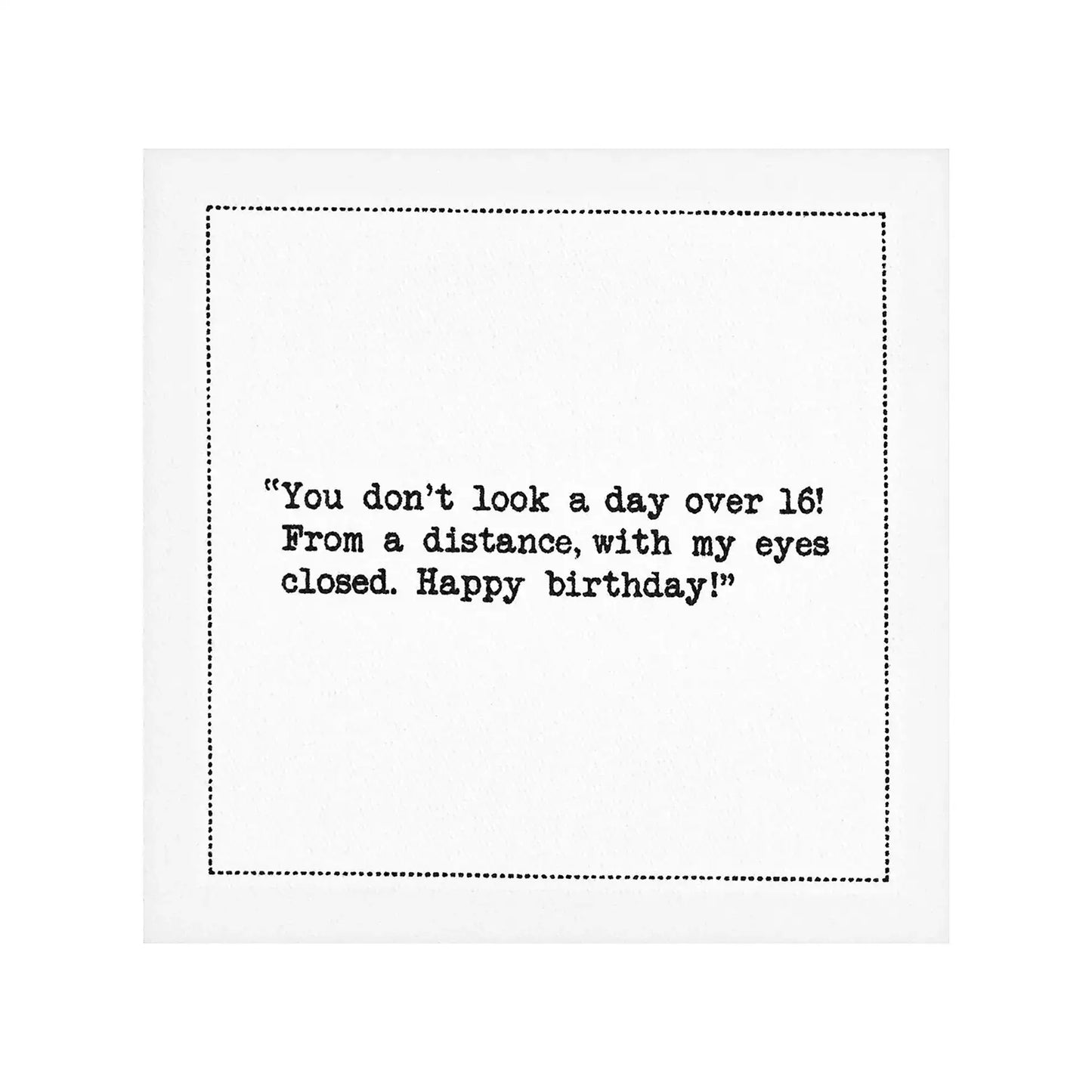 Five Star Napkins Generic Birthday Quotes, Cocktail Napkins, White singular napkin with birthday quote and white background, 100% Organic Cotton, 4.5â x 4.5â, 50 Napkins per pack with 25 unique quotes