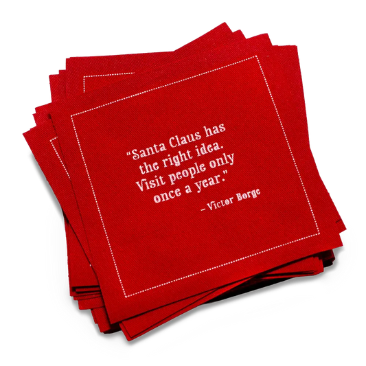 Christmas Quotes Napkins Red with White Quotes- Case - Five Star Napkins