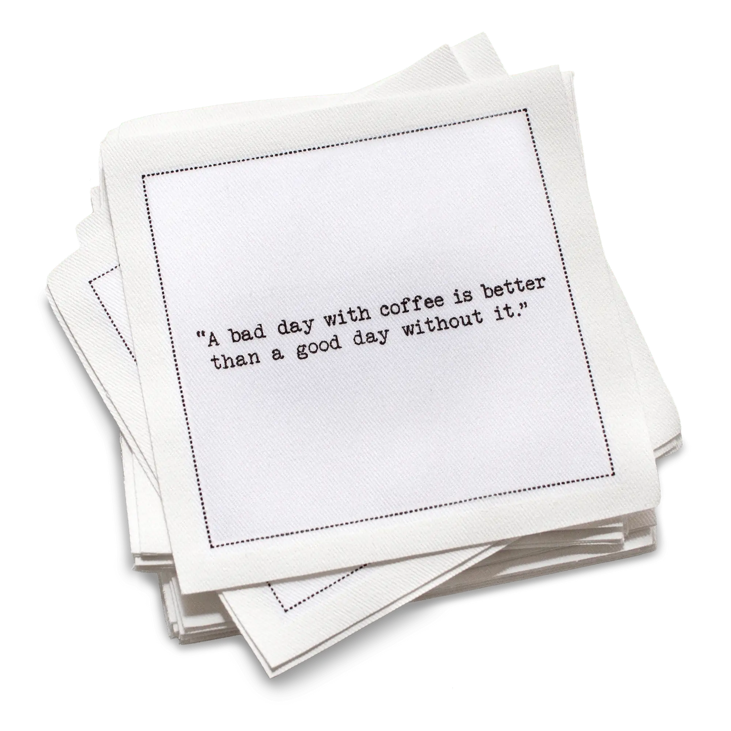 Coffee Quotes Napkins - Five Star Napkins