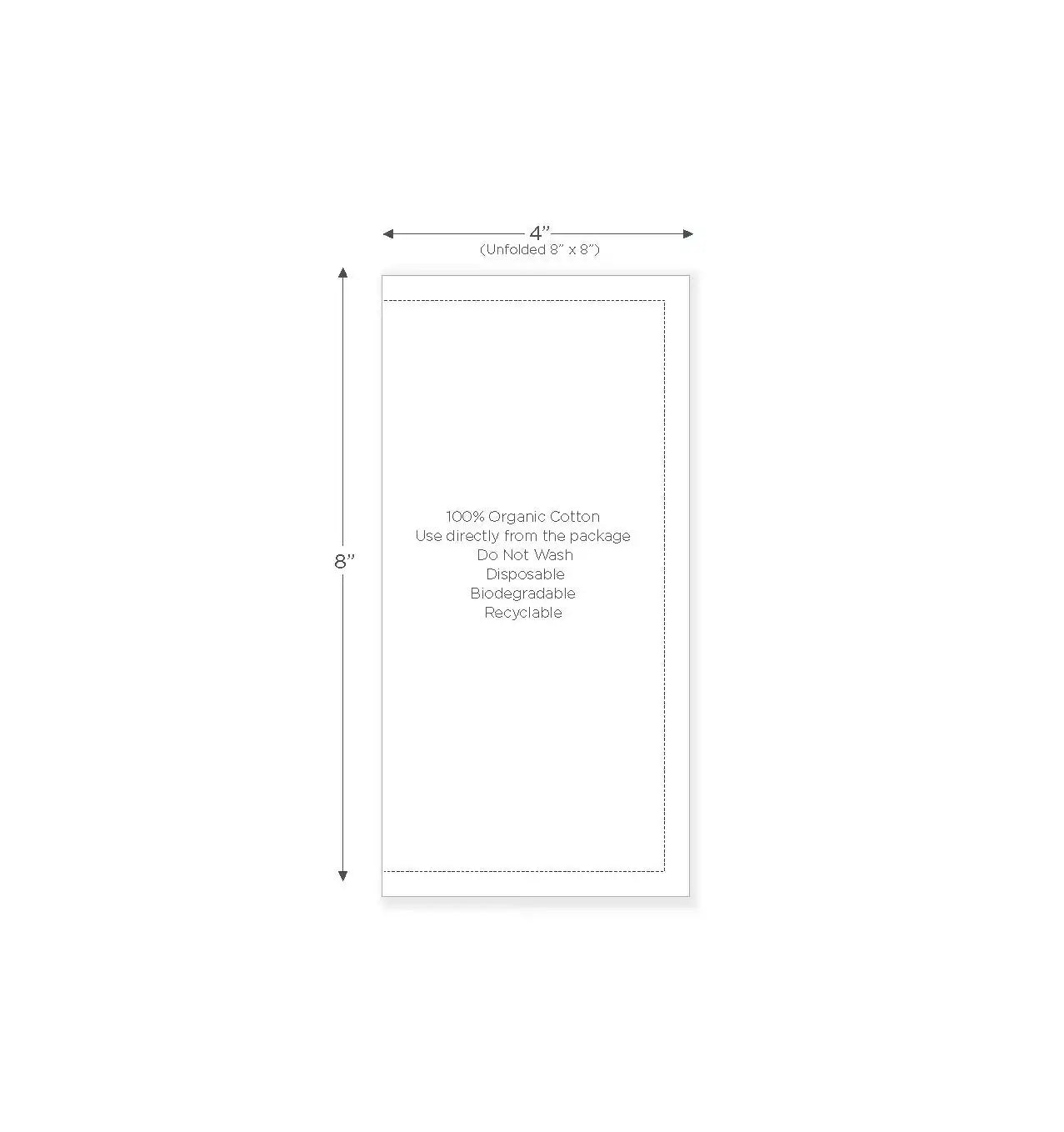 White 1/2 Fold Cocktail Napkins - Five Star Napkins