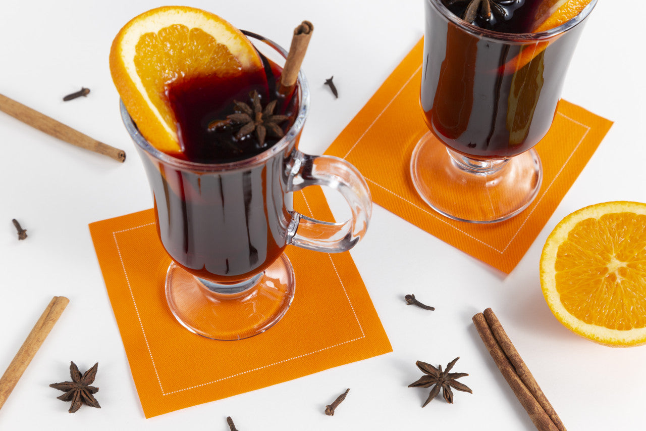Cotton Cocktail Napkin - Persimmon
