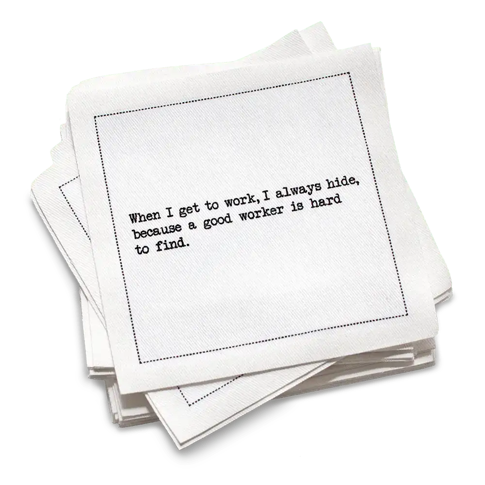 Inappropriate Thoughts Quotes Napkins - Five Star Napkins