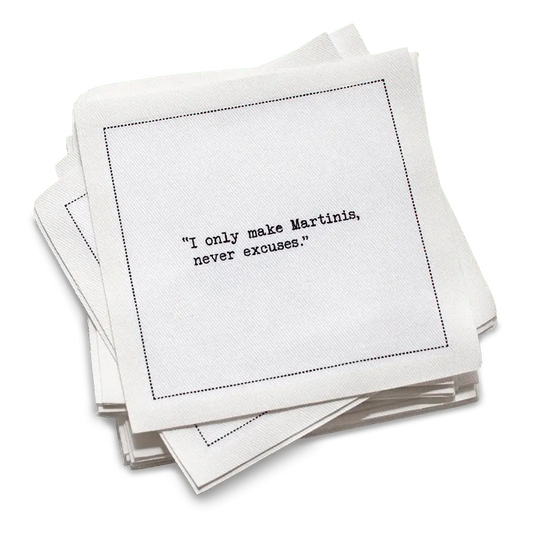 Martini Quotes Napkins - Case - Five Star Napkins