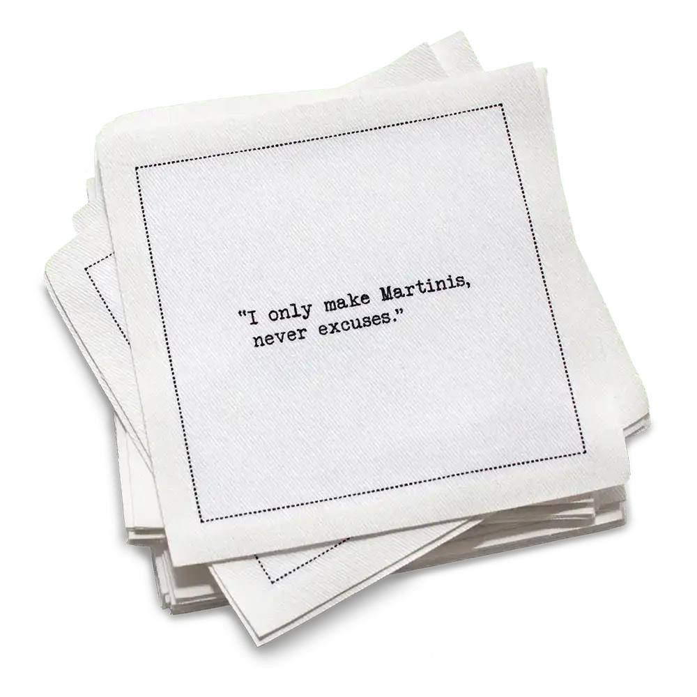 🎁 Martini Drinking Quotes Napkins (100% off) - Five Star Napkins
