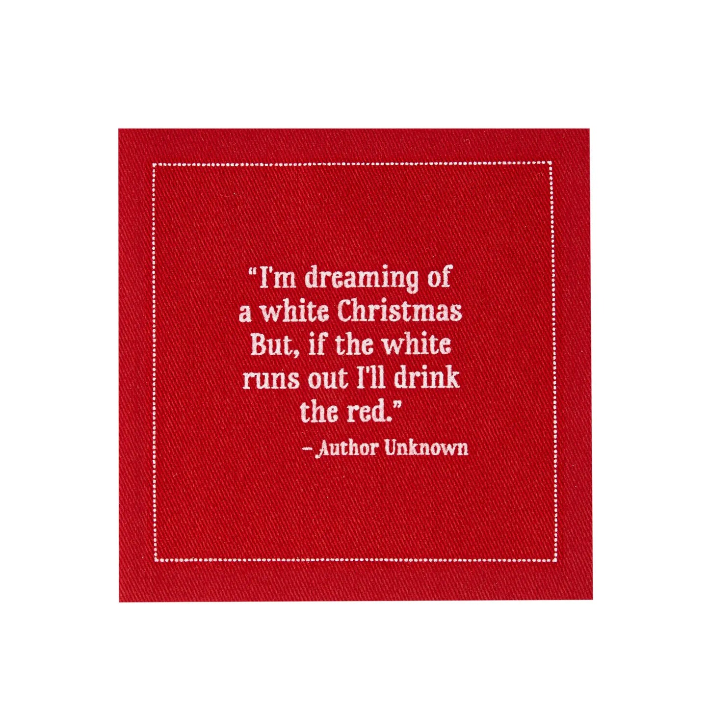 Christmas Quotes Napkins Red with White Quotes- Case - Five Star Napkins