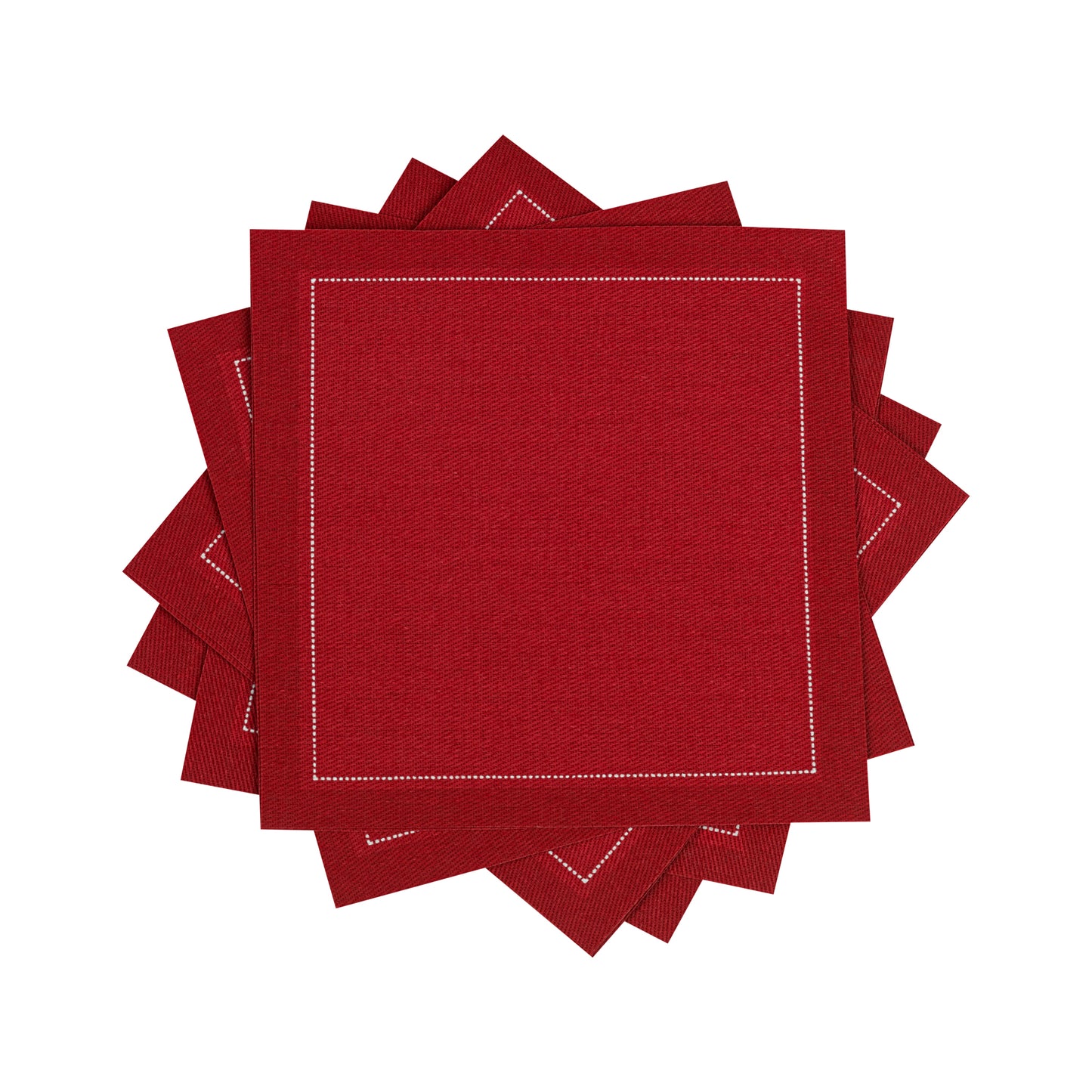 Cotton Cocktail Napkin - Red