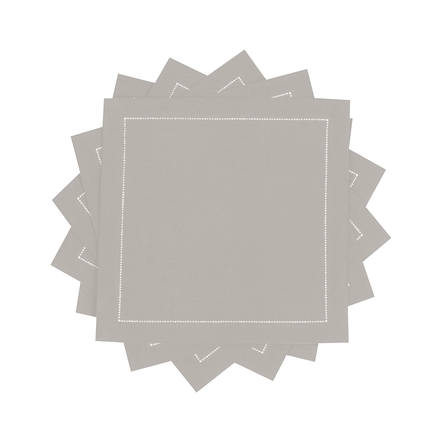 Cotton Cocktail Napkin - Pearl Grey
