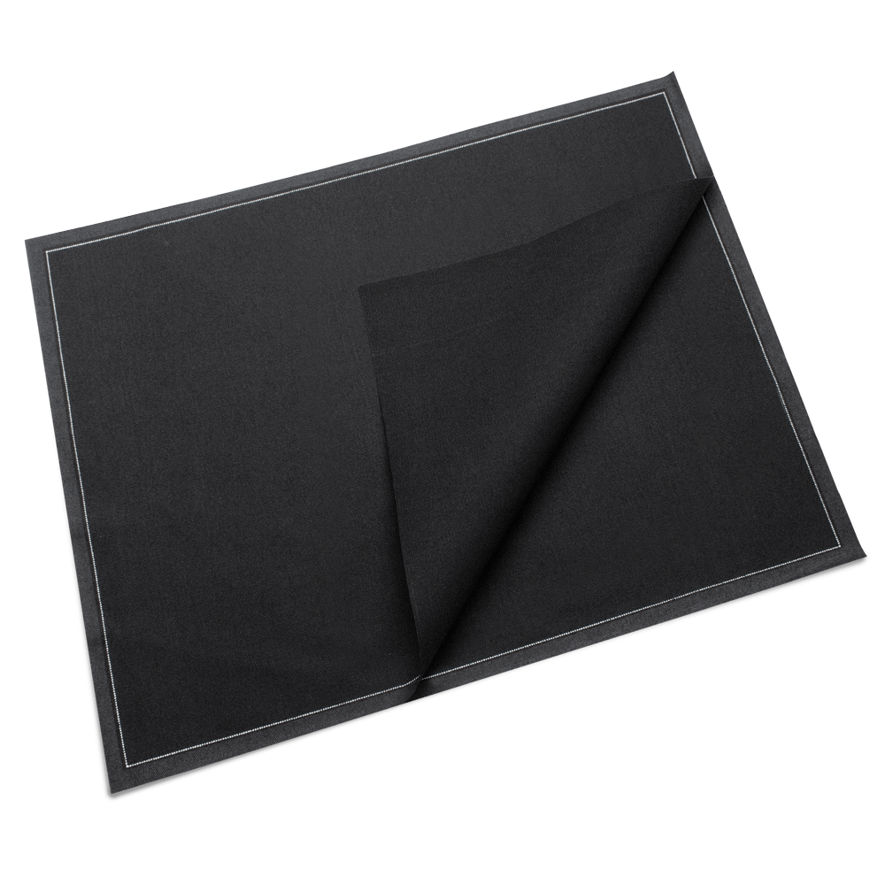 Black Placemat Napkins - Case