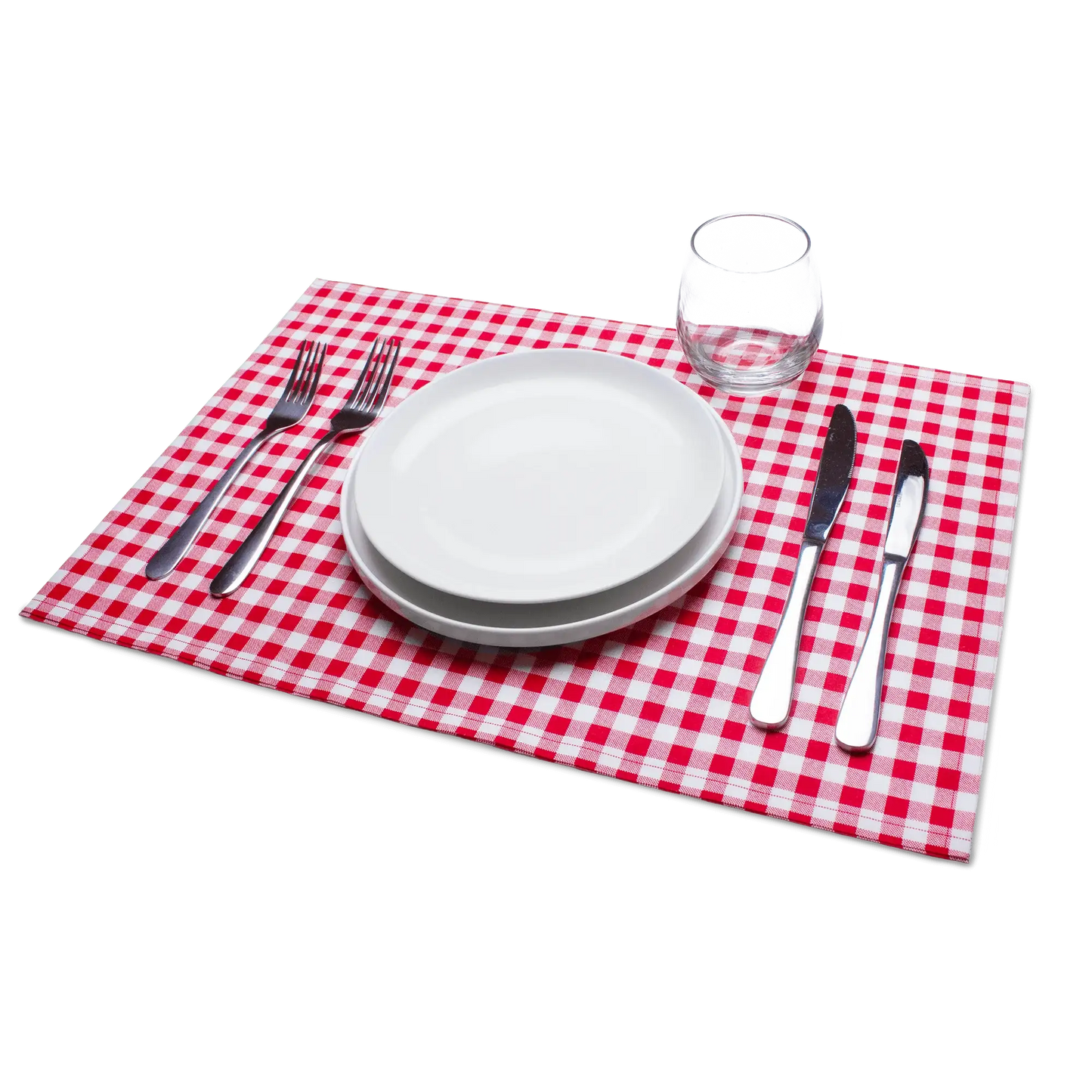 Red Vichy Placemat Napkins - Five Star Napkins