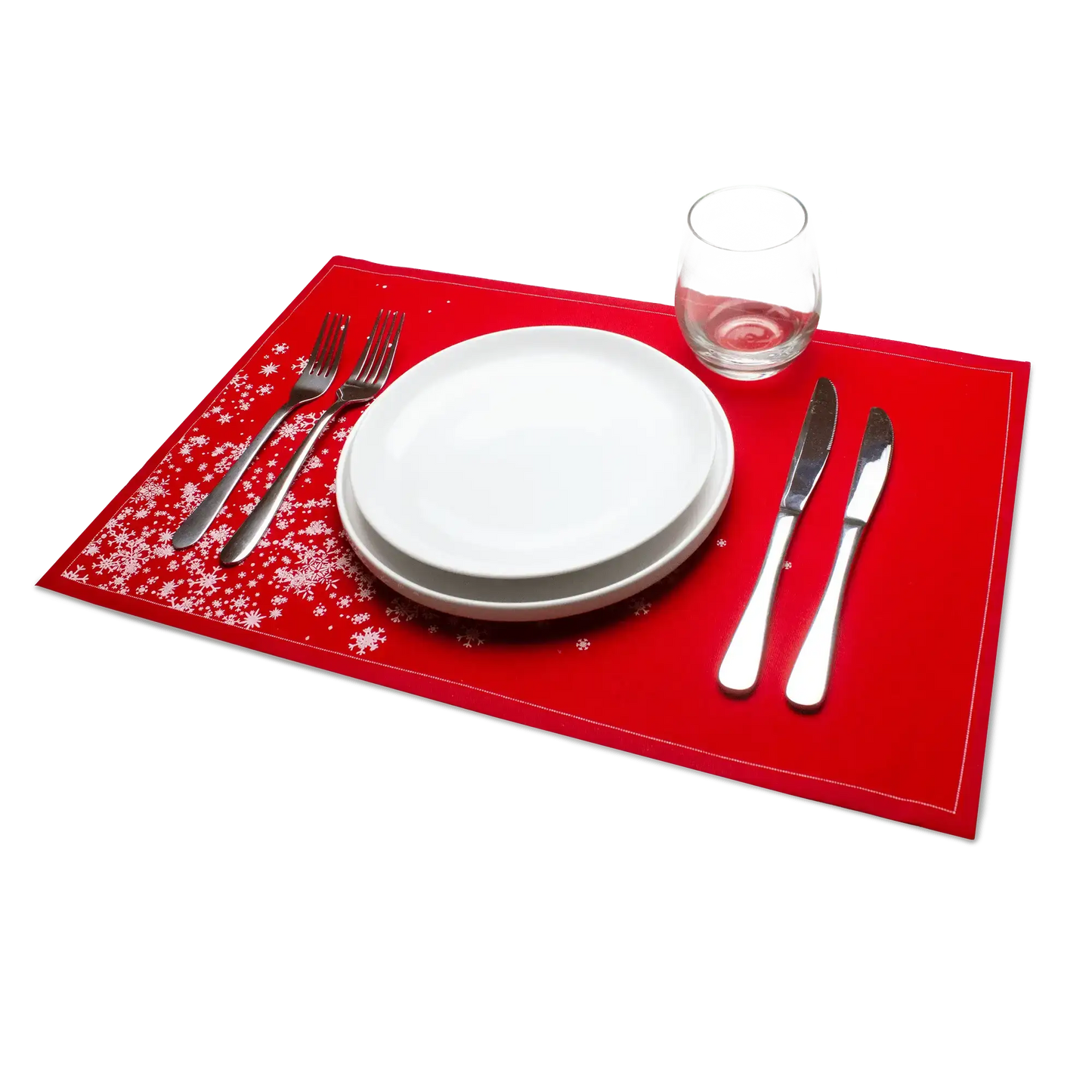 Red Snowflake Cascade Placemat Napkins - Case - Five Star Napkins