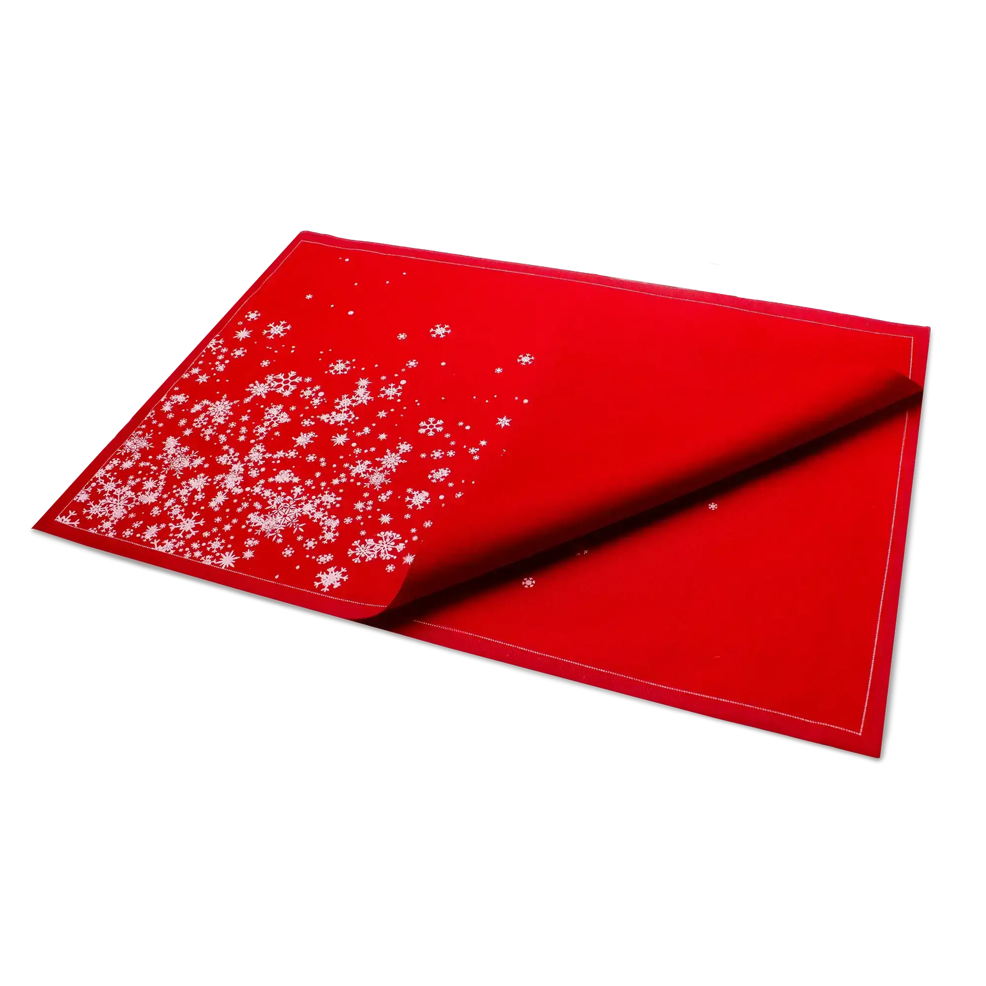 Red Snowflake Cascade Placemat Napkins - Case - Five Star Napkins