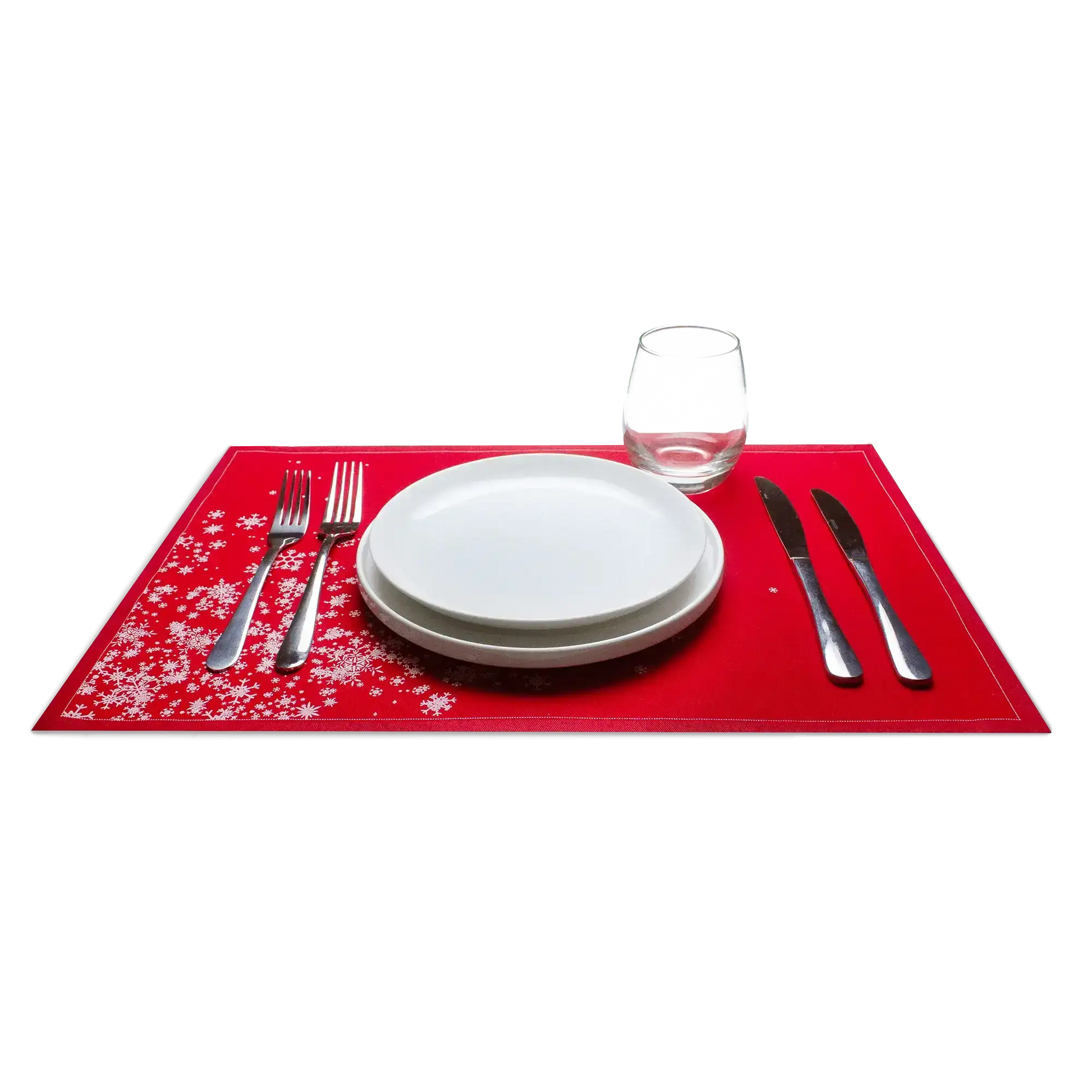 Red Snowflake Cascade Placemat Napkins - Case - Five Star Napkins